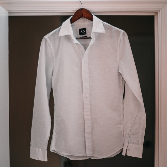 Armani Exchange Blue Shirt - Slim Fit - Picture 6 of 8